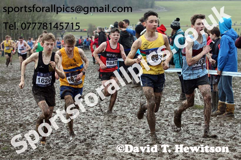 Boys under-15s 2018 British Inter Counties Cross Country Champs., Prestwold Hall, Loughborough. Photo: David T. Hewitson/Sports for All Pics